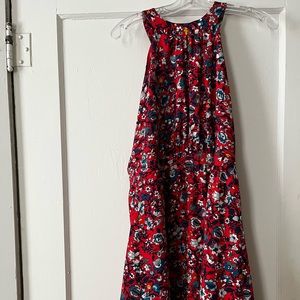 Printed tank style sleeveless dress